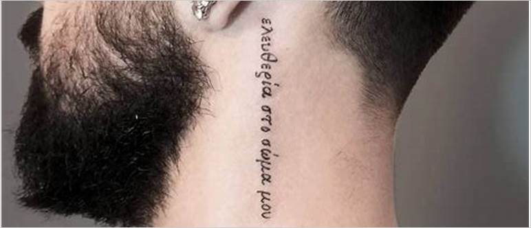 Tattoo cuello hombre